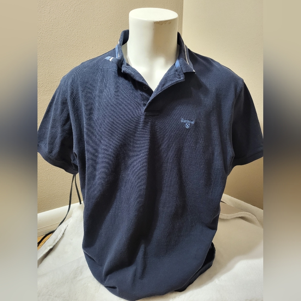 Barbour Men Logo Polo Shirt SZ XL